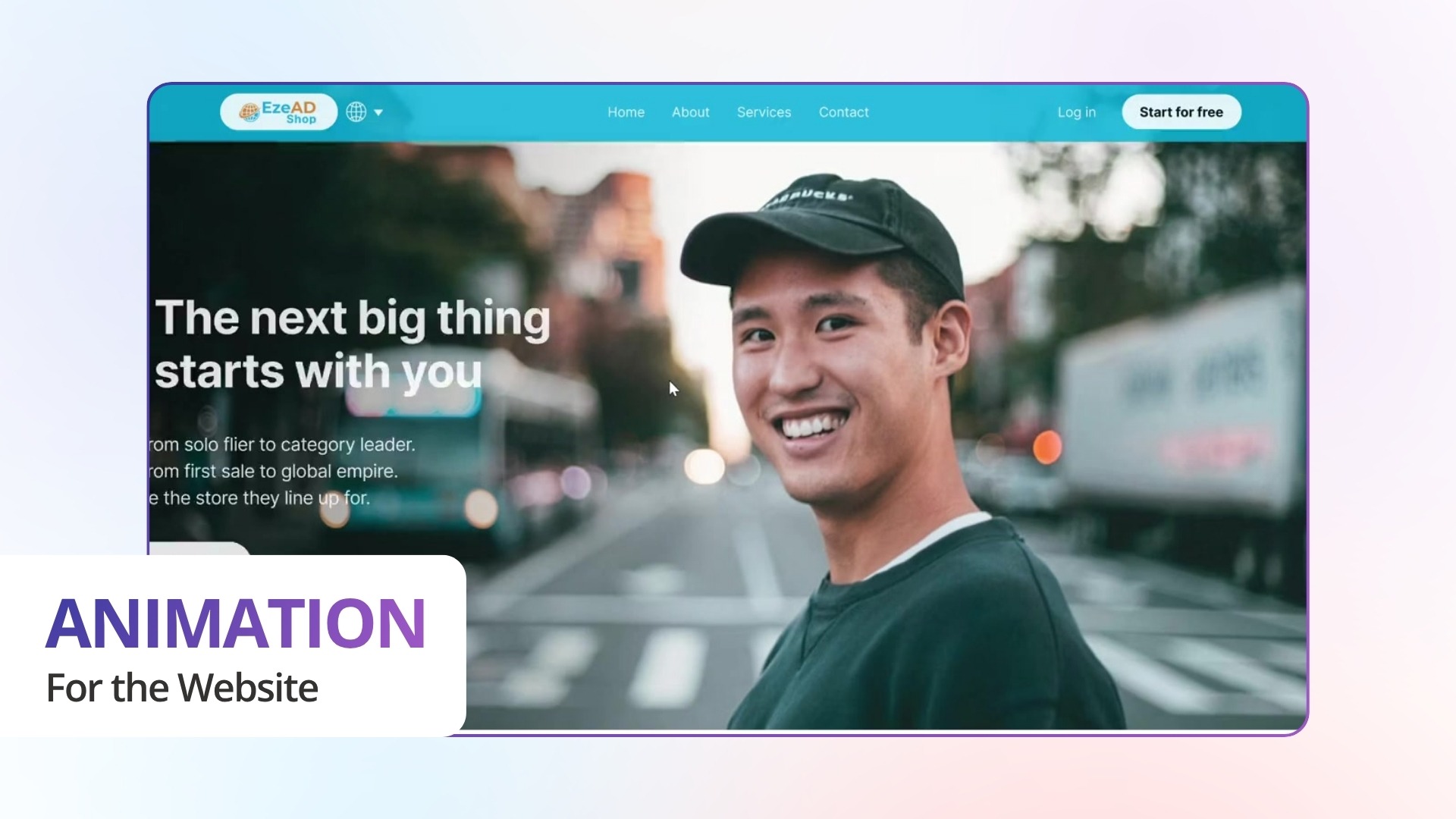 Just finished designing and animating a modern landing page in Figma! Image 0