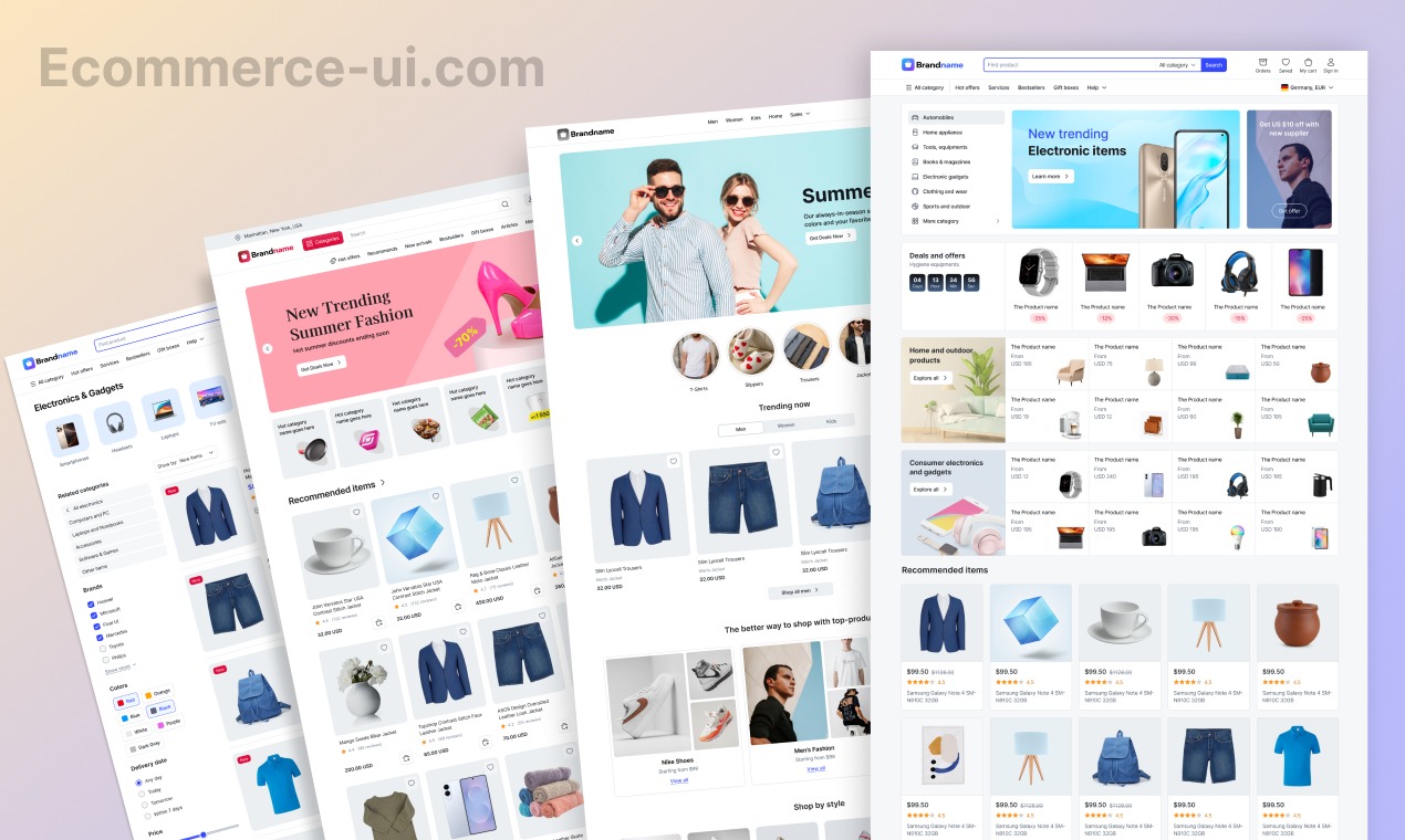 eCommerce Website Templates & UI Kit, Figma & Code