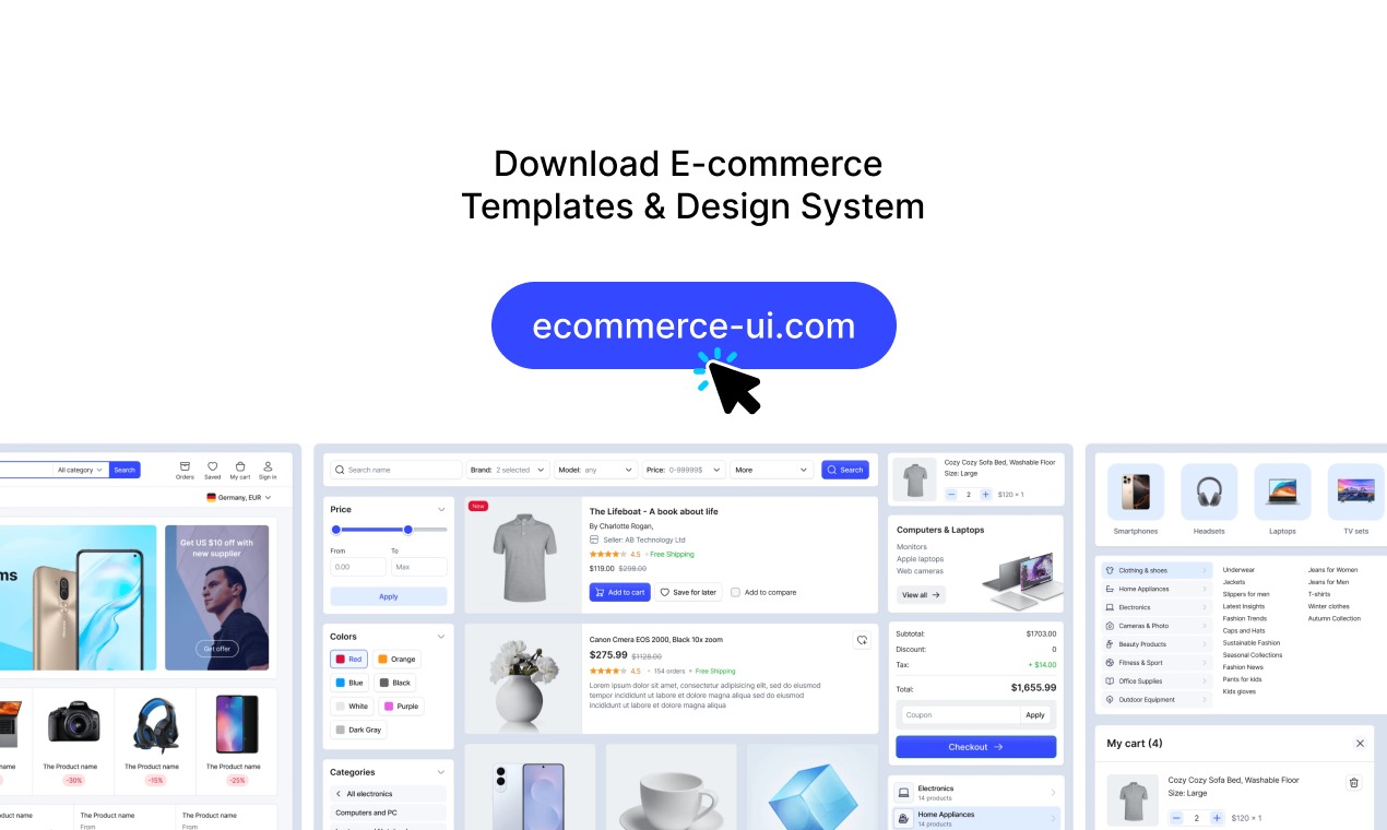 eCommerce Website Templates & UI Kit, Figma & Code Image 1