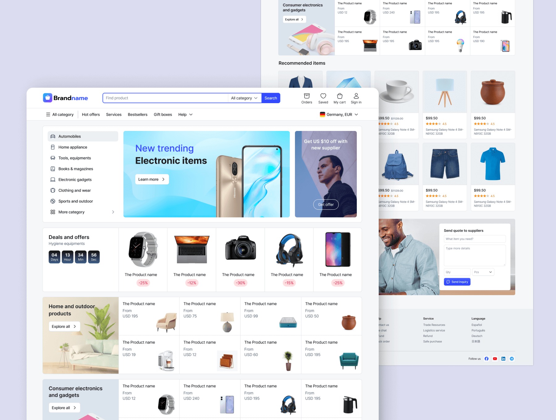 Marketplace UI Kit free download