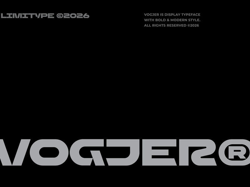 Vogjer - Bold Futuristic Font