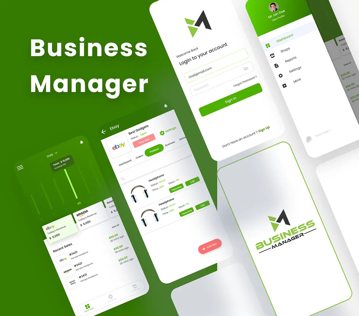 Business Manager App UI