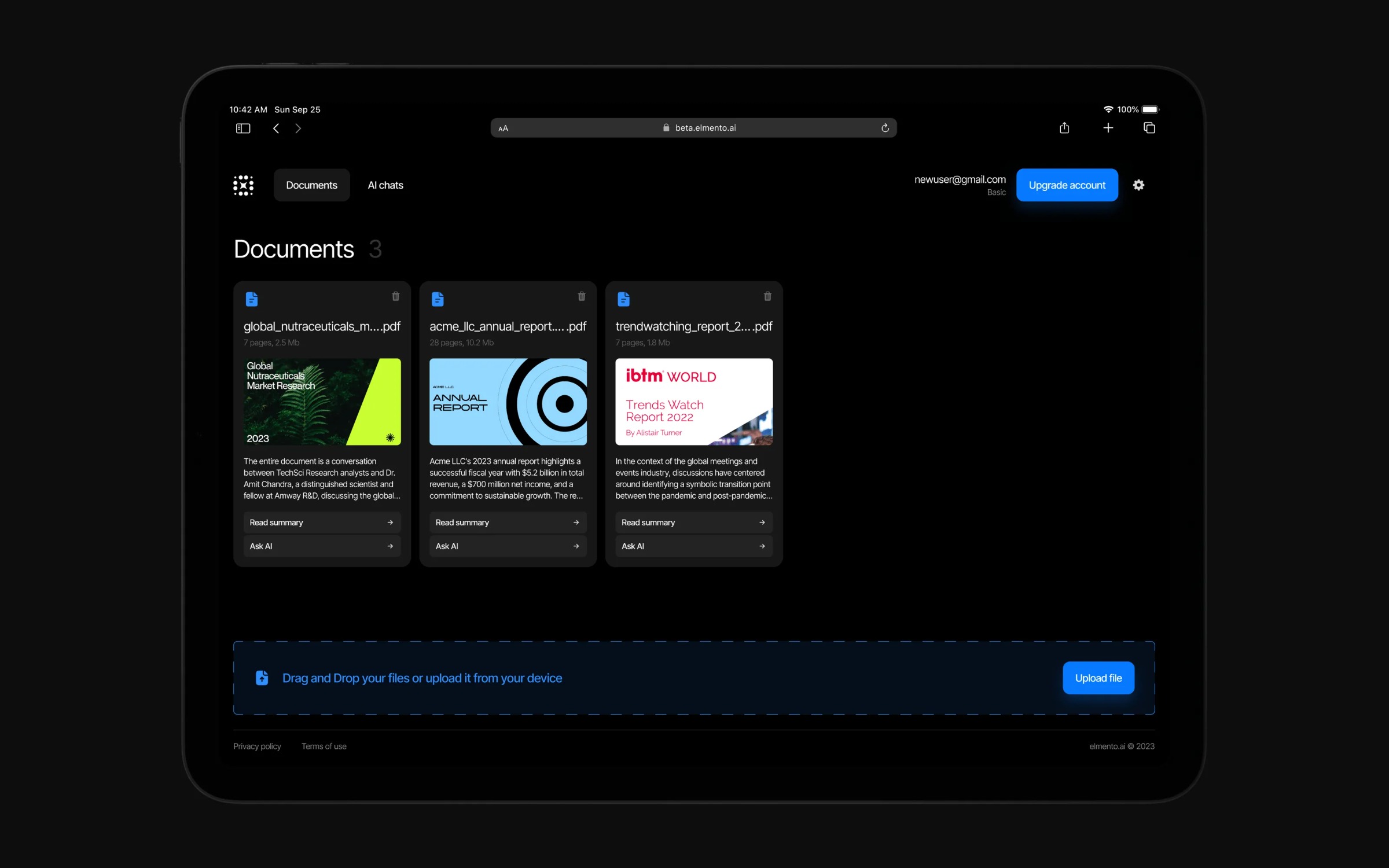 Product Design & Branding for Elmento — The 1st AI PDF analyser
in Eastern Europe Image 4