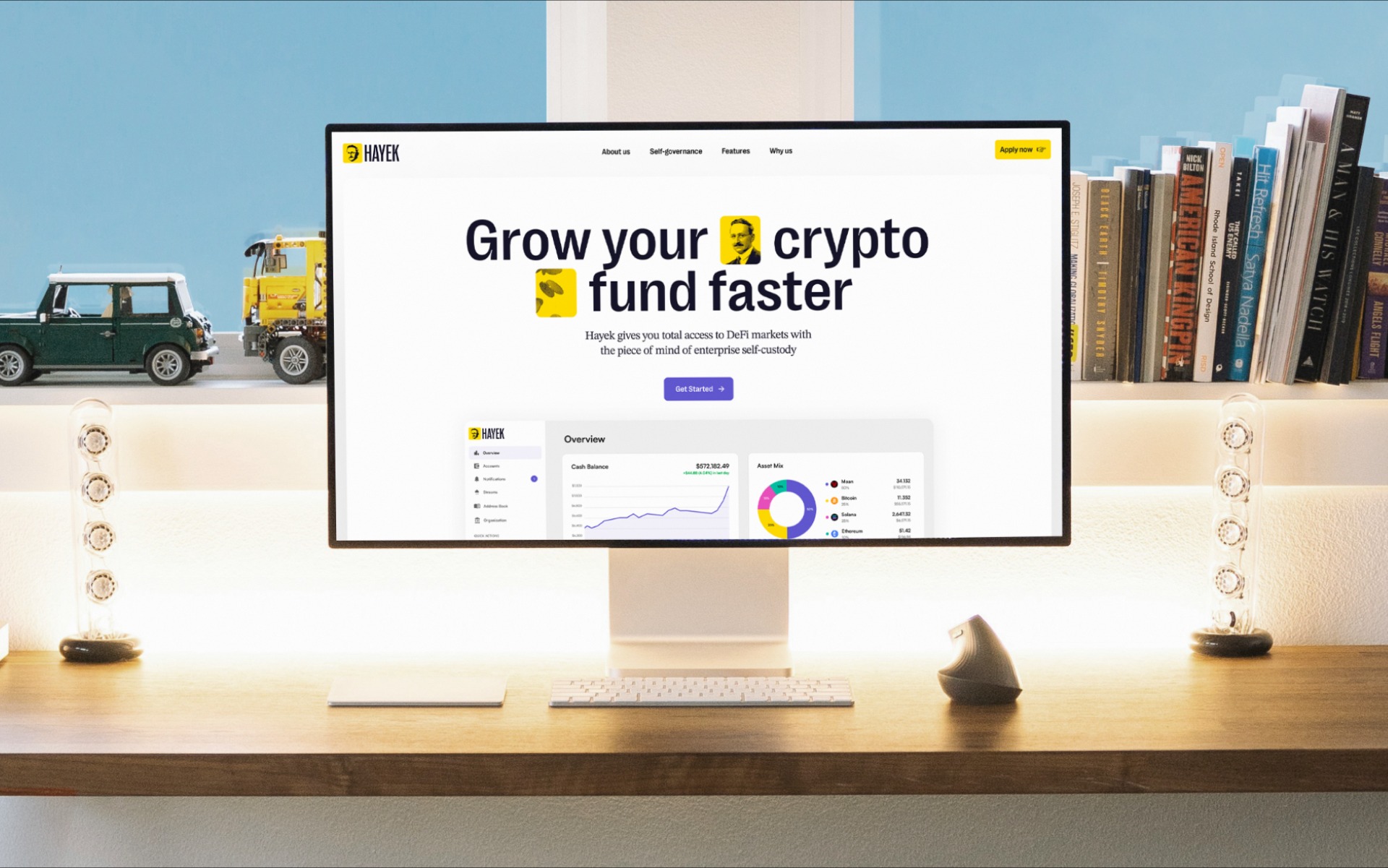 Website & Brand Identity for Hayek Finance — platform for crypto funds