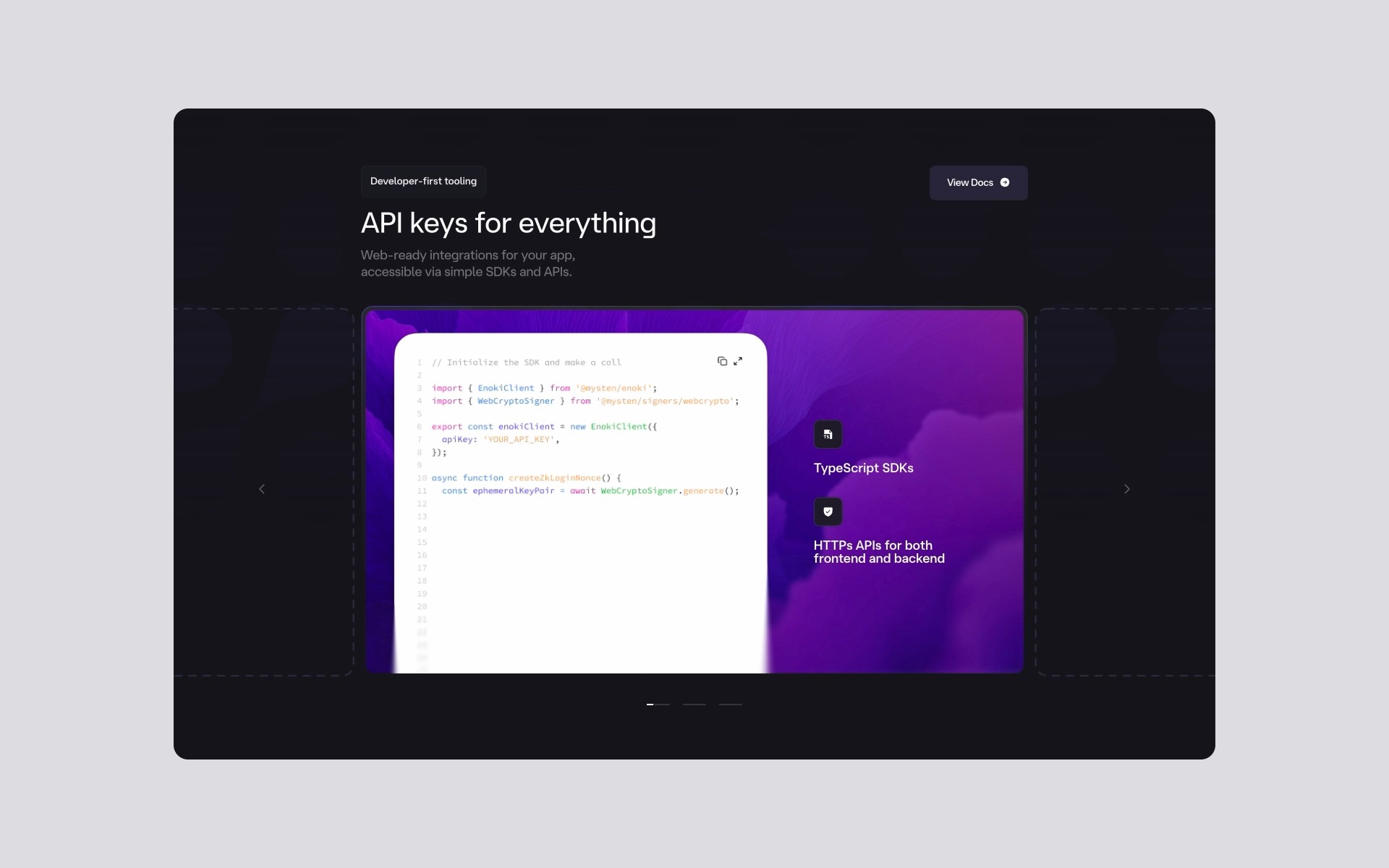 Website for Enoki by Mysten Labs Image 3
