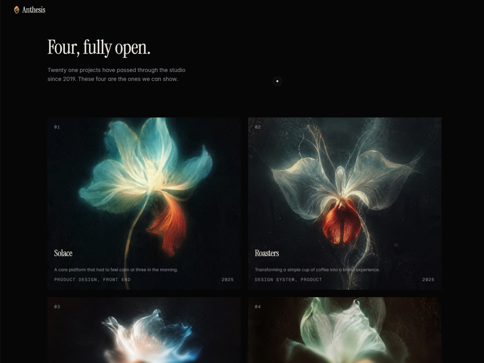 Anthesis — Dark Agency & Portfolio Framer Template Image 1