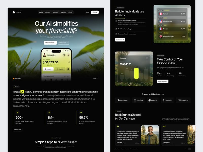 Finance SaaS Landing Page