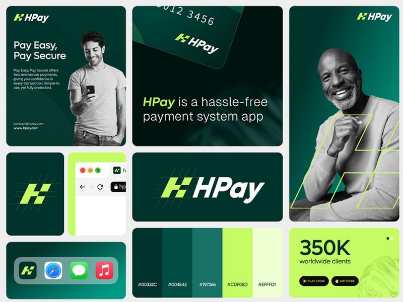 Hpay - Payment Logo Branding | Orbix Studio