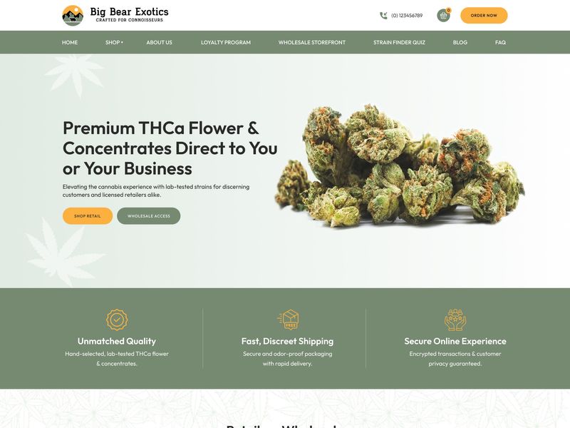 Big Bear Exotics | Premium E-Commerce & Wholesale UI