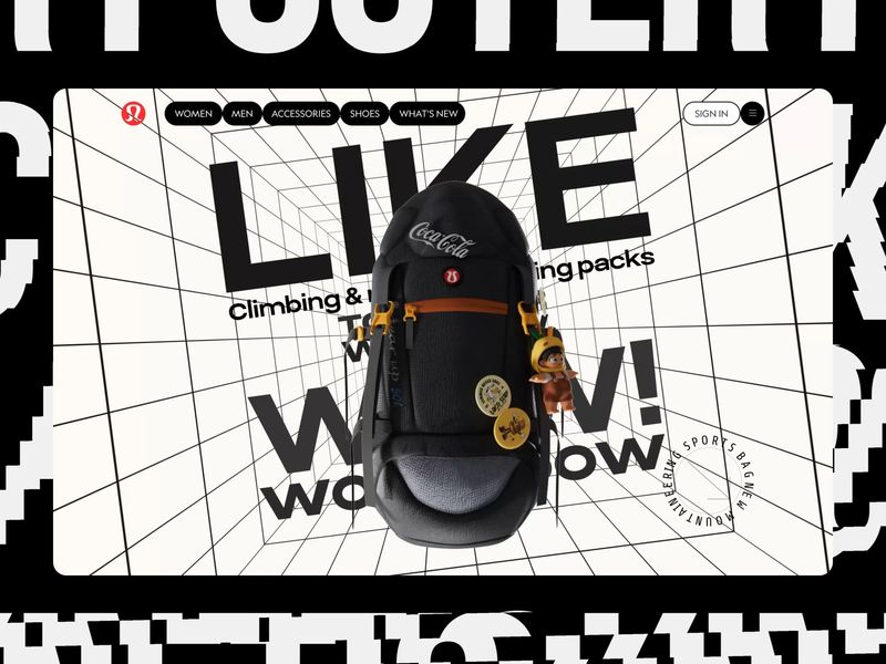 Web Design & Hero Animation for a Sports Backpack Ecommerce Website