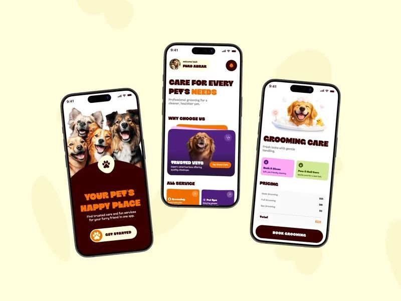 Pet Care Mobile App Motion Graphics Design