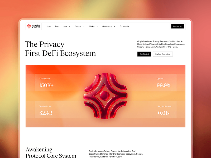 Crypto Defi Ecosystem Website Design