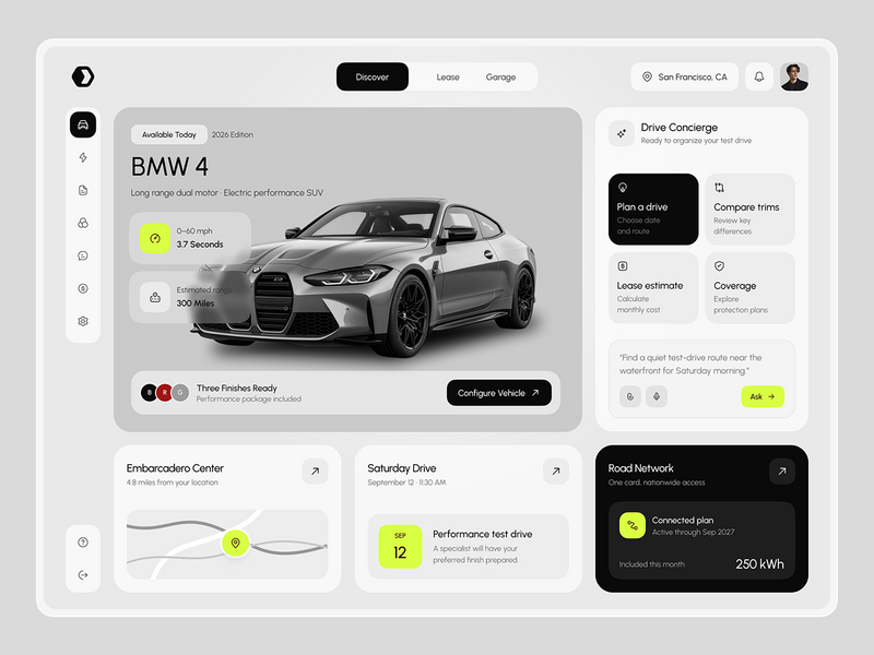 Car Rent Dashboard UIUX Design