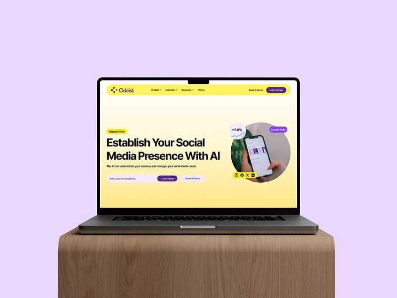 Odeist Redesign Landing Page