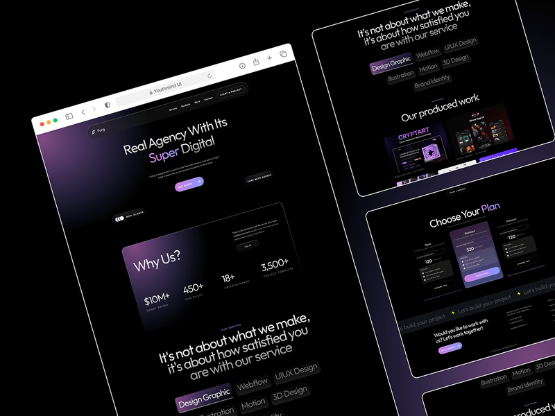 Forg - Agency Website UI Design