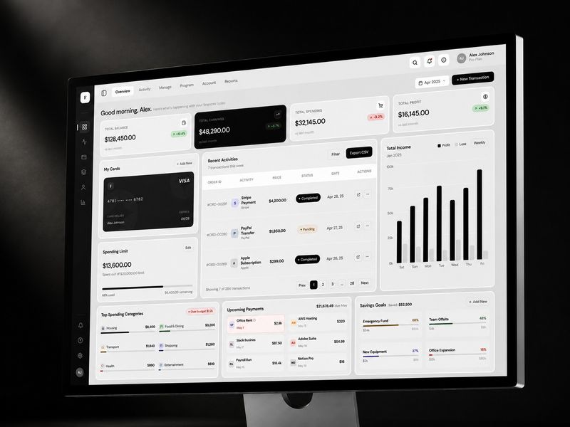 Finexy - Finance Management Dashboard