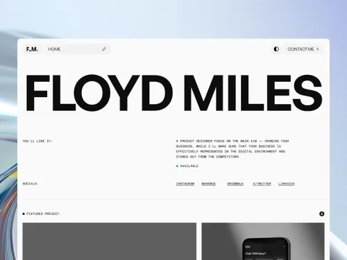 Floyd Miles Website Page Template for Webflow