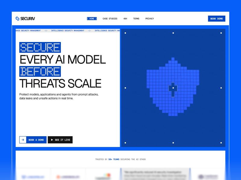 Securiv - AI Security Landing Page