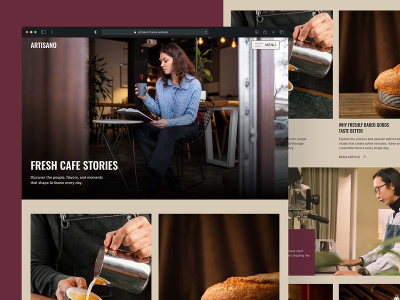 Artisano — Cafe & Bistro Website Template