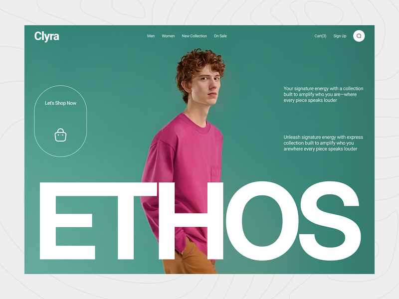 Clyra - Fashion eCommerce Website Homepage Design