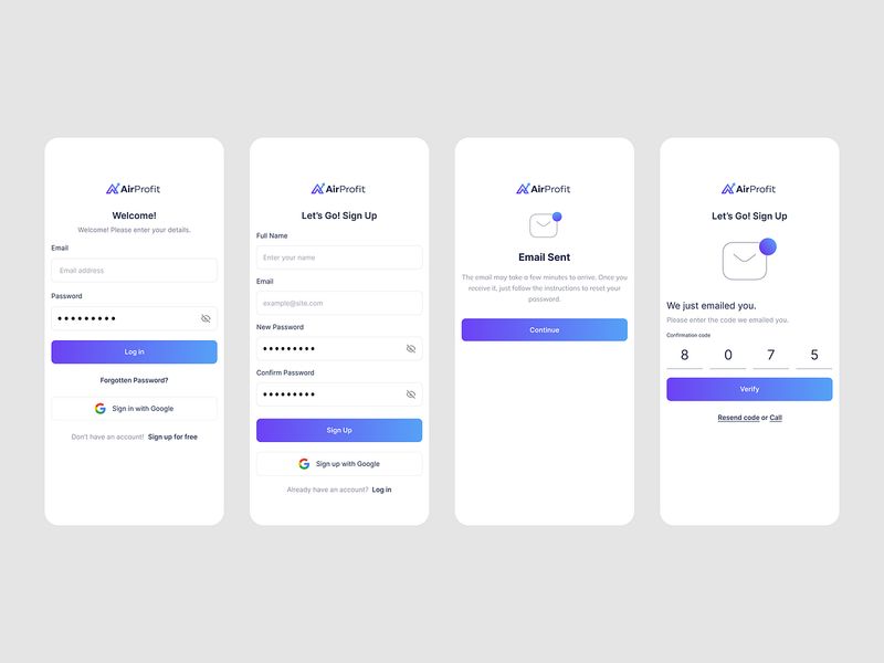 Login & Signup Mobile UI