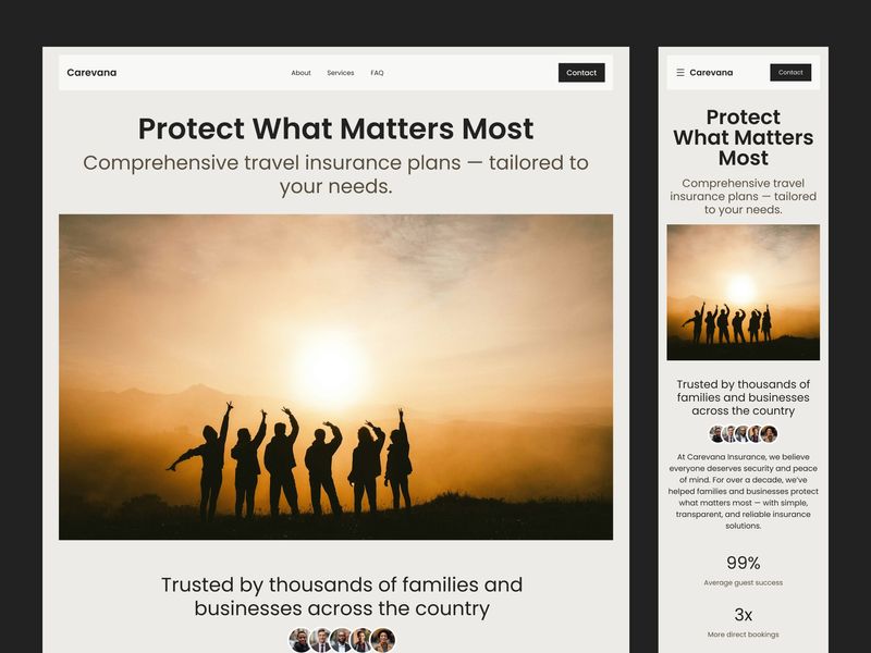 Carevana – Travel Insurance Company Landing Page