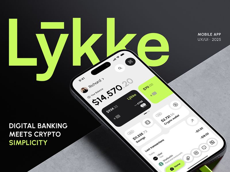 Lykke – Mobile Banking & Crypto App Concept