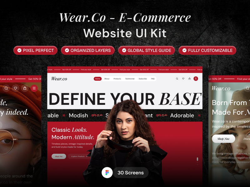 Wear.co - E-Commerce Website UI Kit - Ecommerce design asset by ui8
