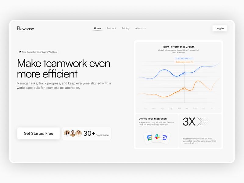 Team Management SaaS Hero Section