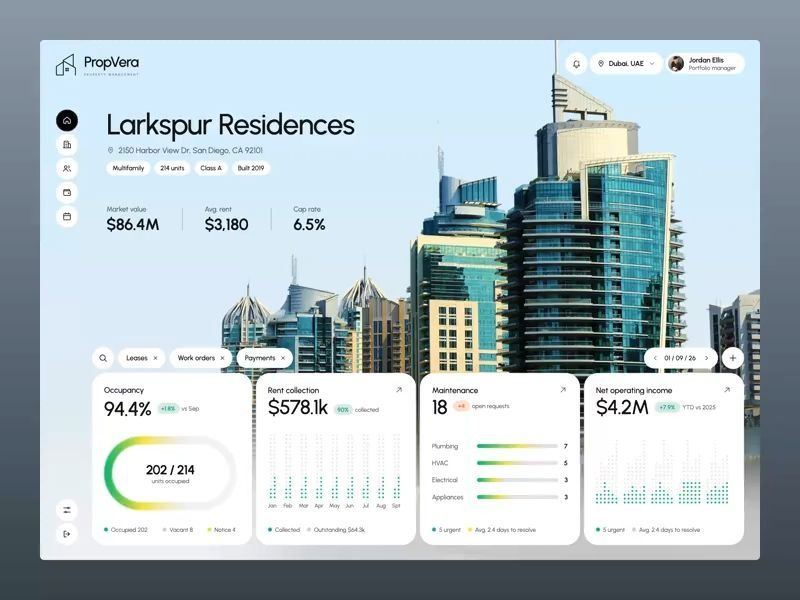 PropVera - Property Management Dashboard