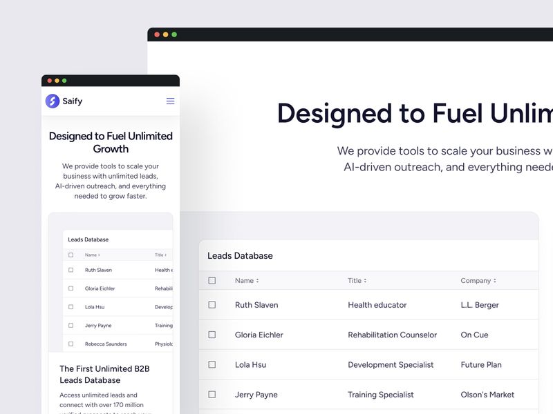 Saify — AI Email Marketing SaaS Template