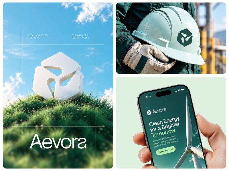 Aevora – Sustainable Energy Brand Identity & Industrial Branding Design
