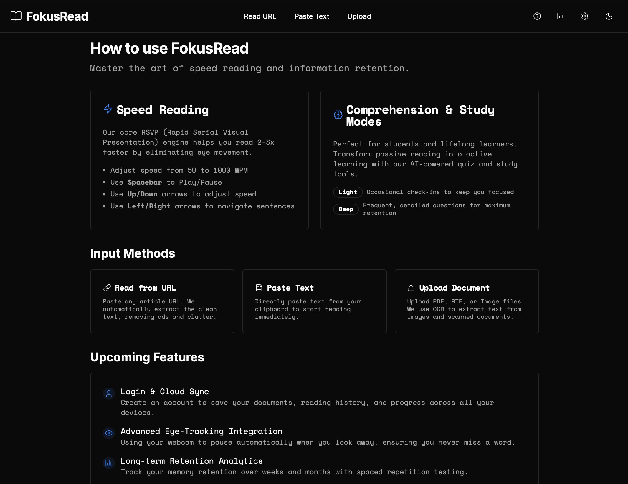 FokusRead — Read Faster Without Losing Meaning Image 0