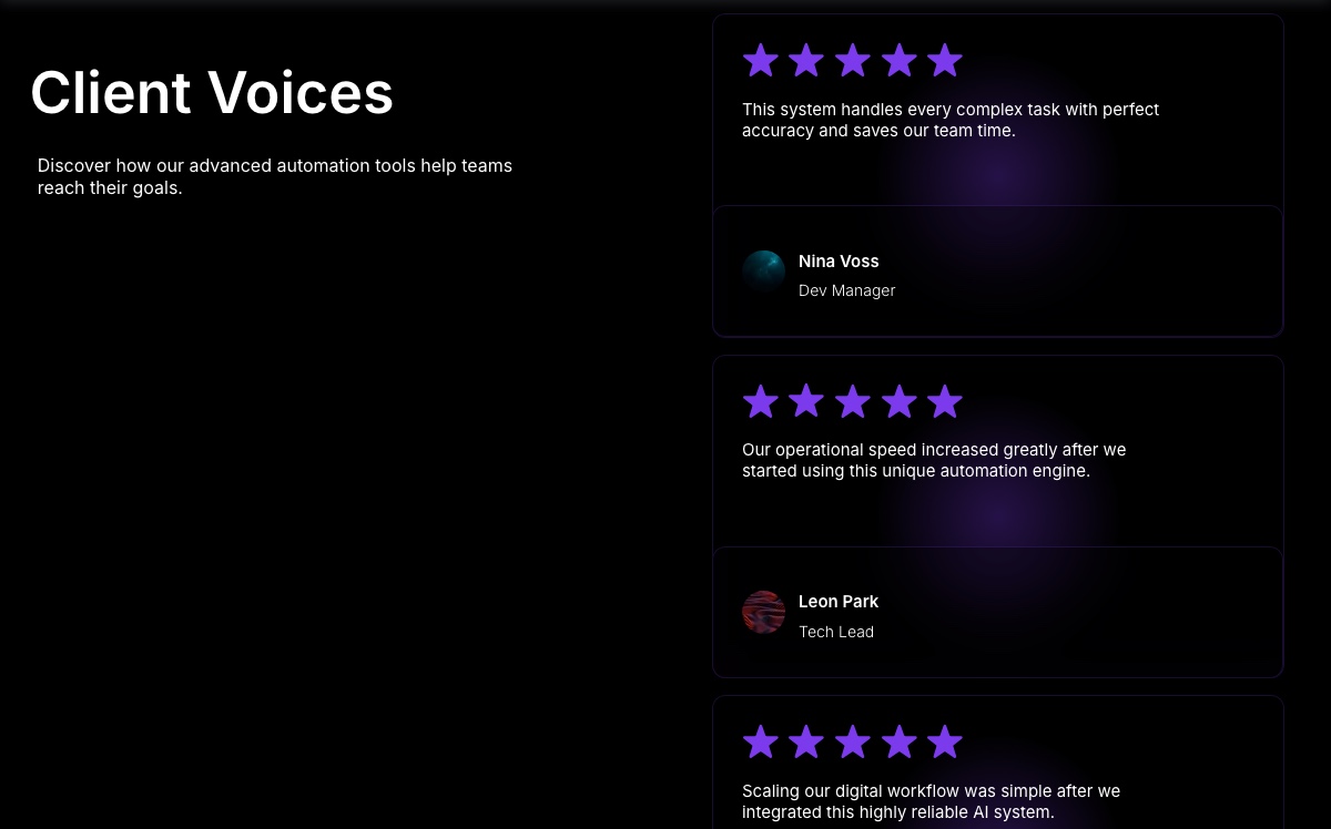 Shift Automation Website Template Image 0