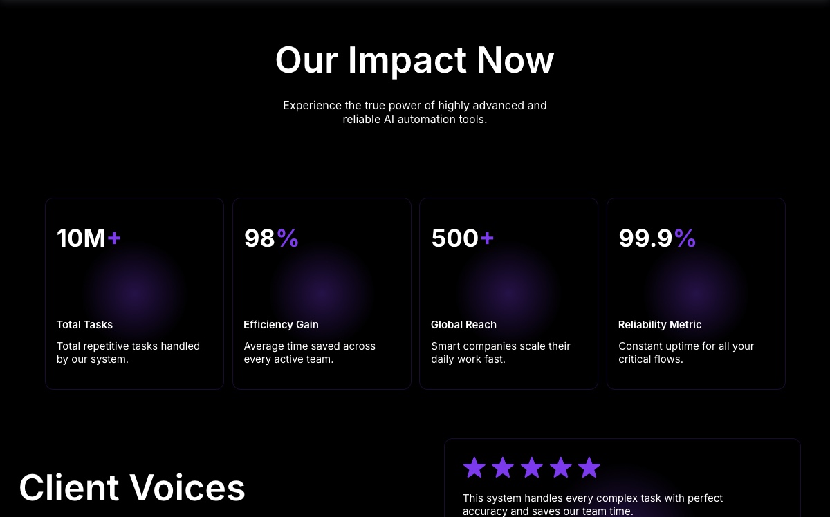Shift Automation Website Template Image 1