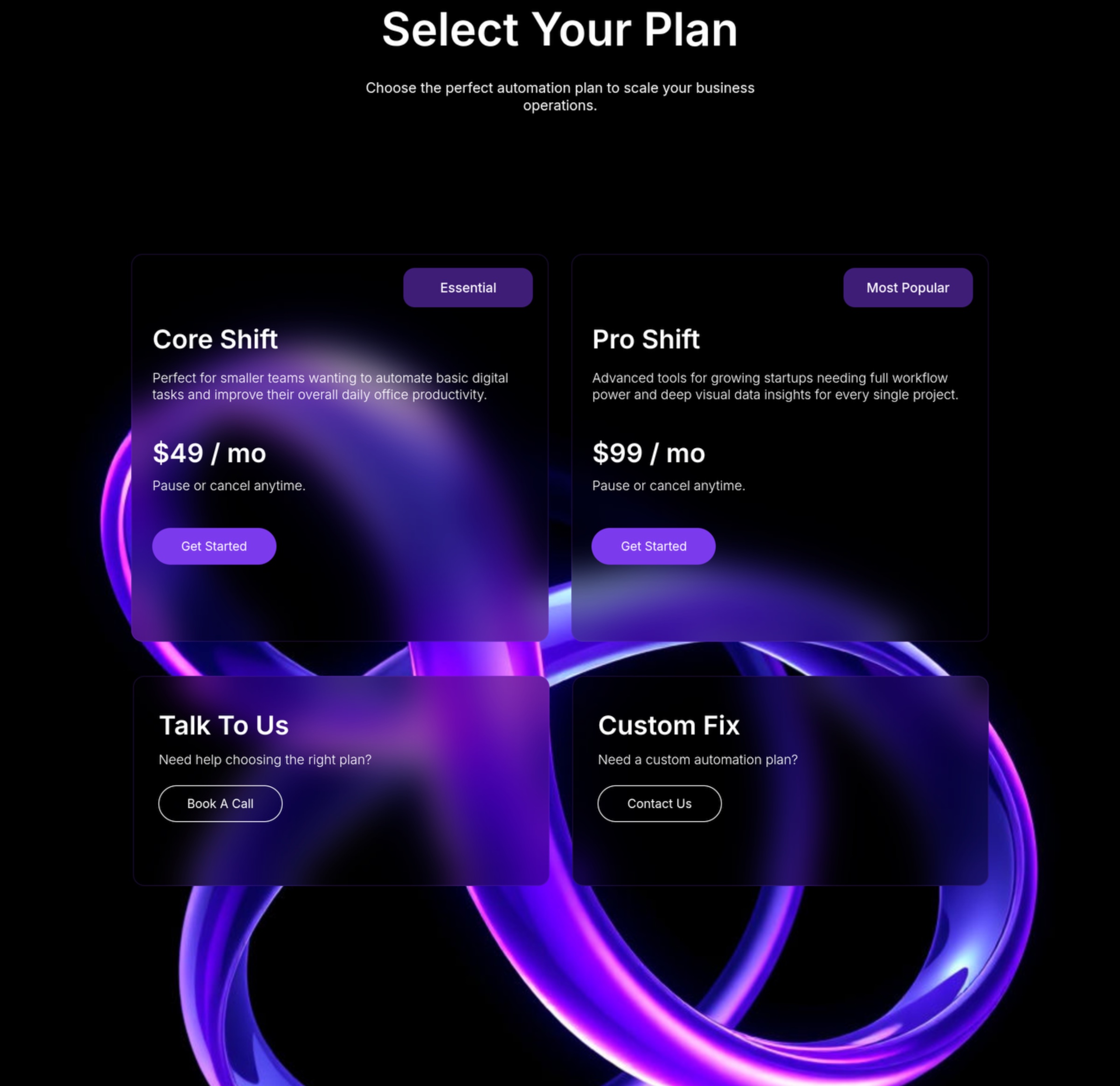 Shift Automation Website Template Image 3