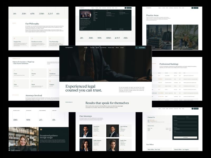 Carrington — A modern law firm website template built with Astro & Tailwind CSS.
