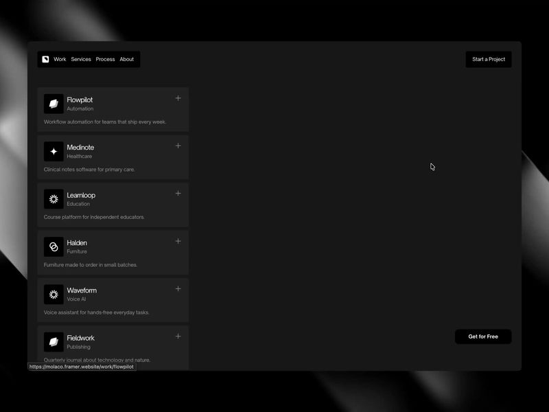 Projects Page - Design Studio Portfolio Template
