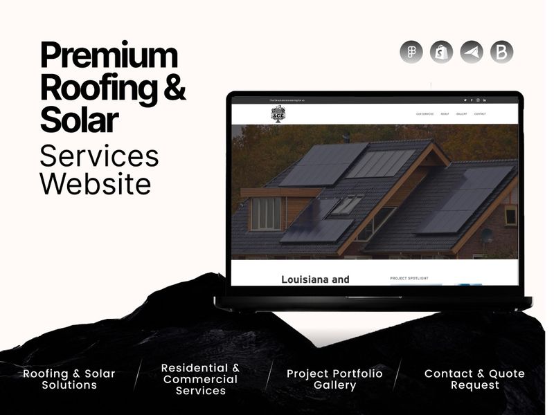 Premium Roofing & Solar — Web UI/UX Showcase