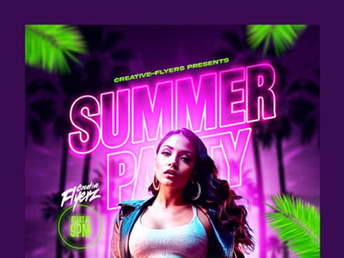 Summer Party Flyer (Photoshop File)