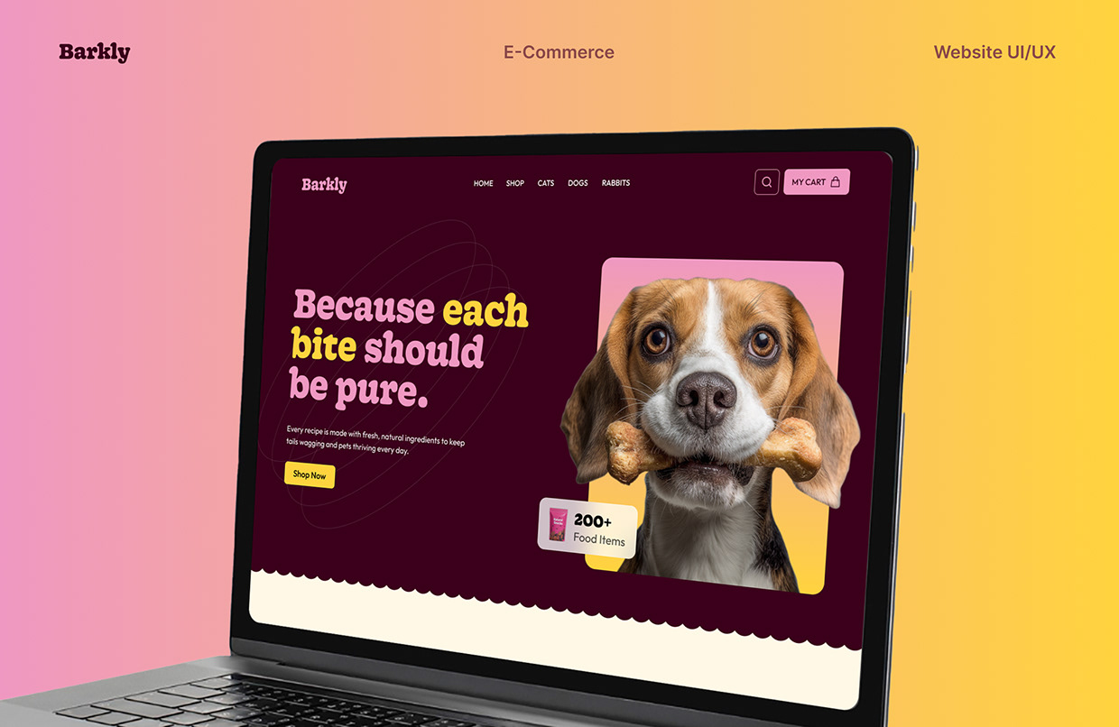 Barkly - Ecommerce Website design, Pet Food Brand