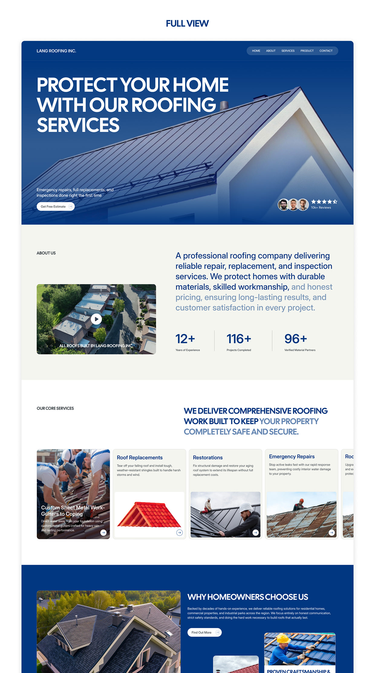 Roofing Services Website Redesign | Modern Concept Image 10