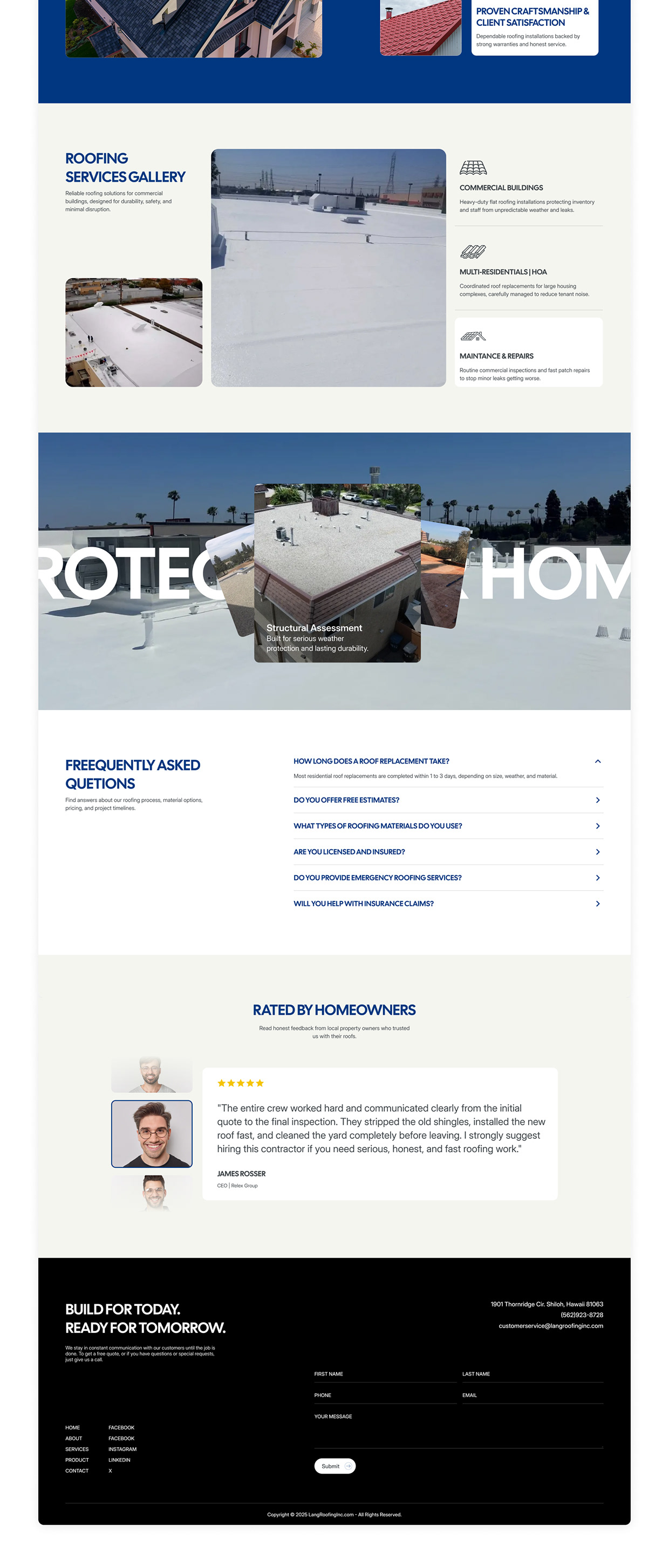 Roofing Services Website Redesign | Modern Concept Image 11