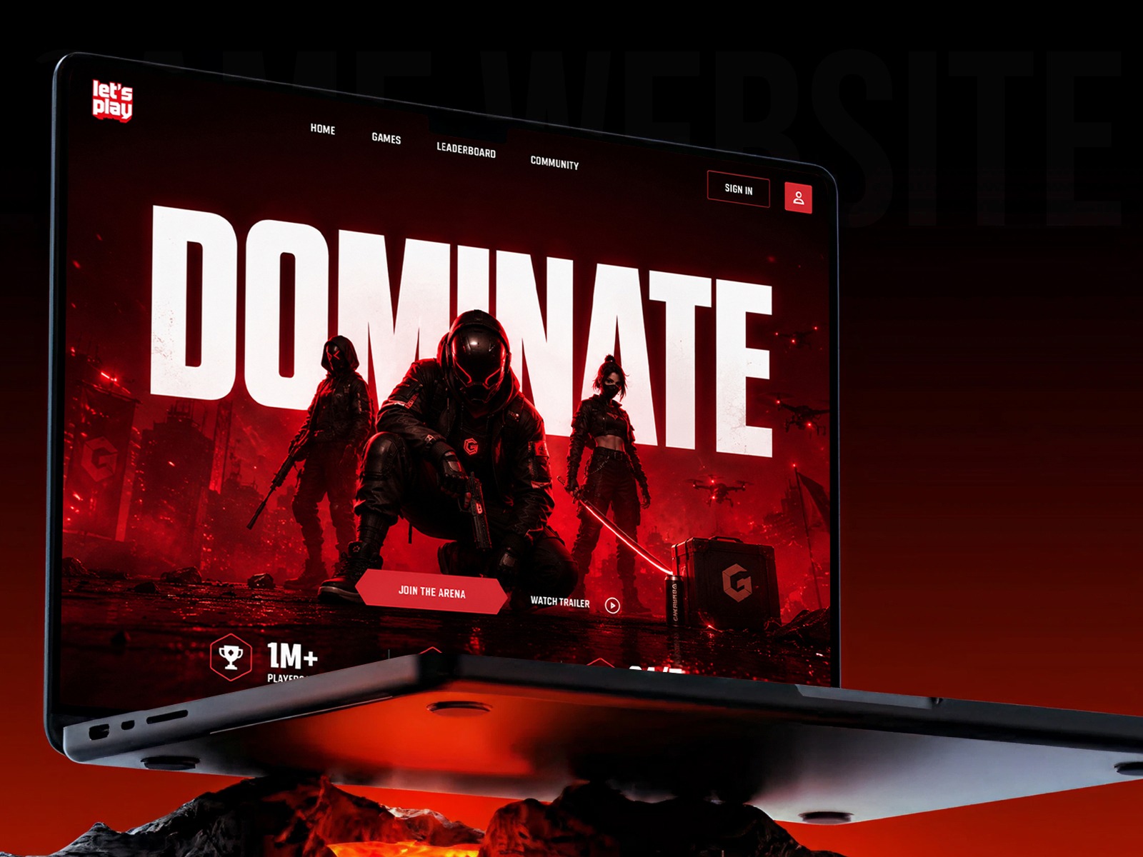Dominate the Arena Next-Gen Gaming Interface Website