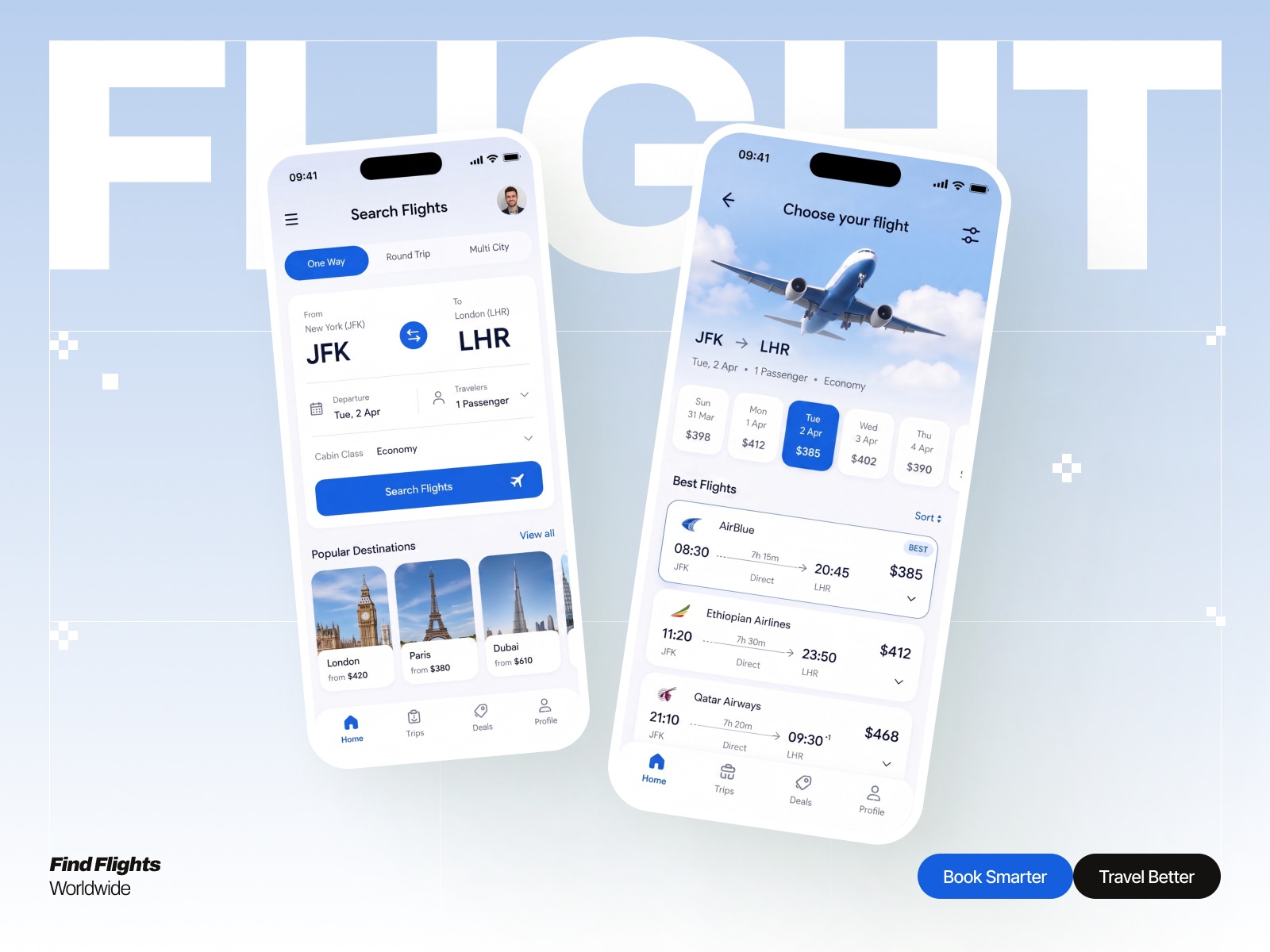 Flight Booking Mobile App UI