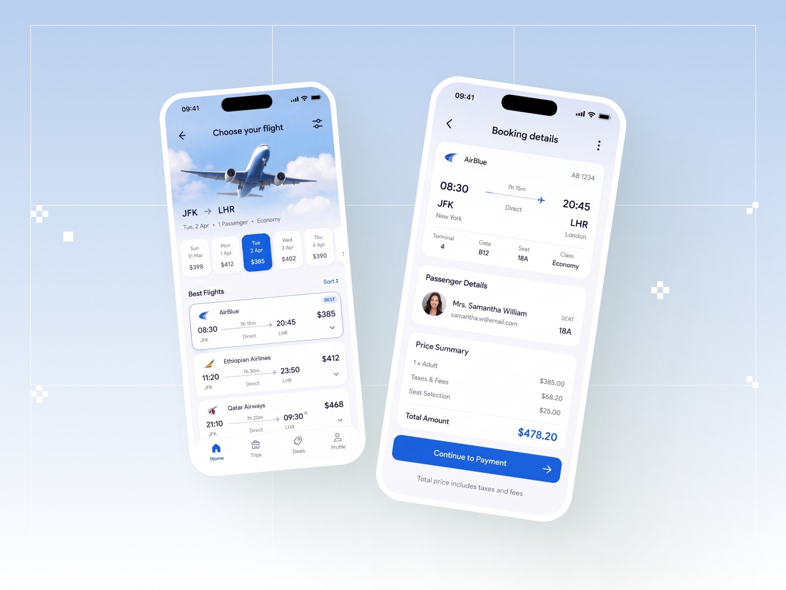 Flight Booking Mobile App UI Image 0