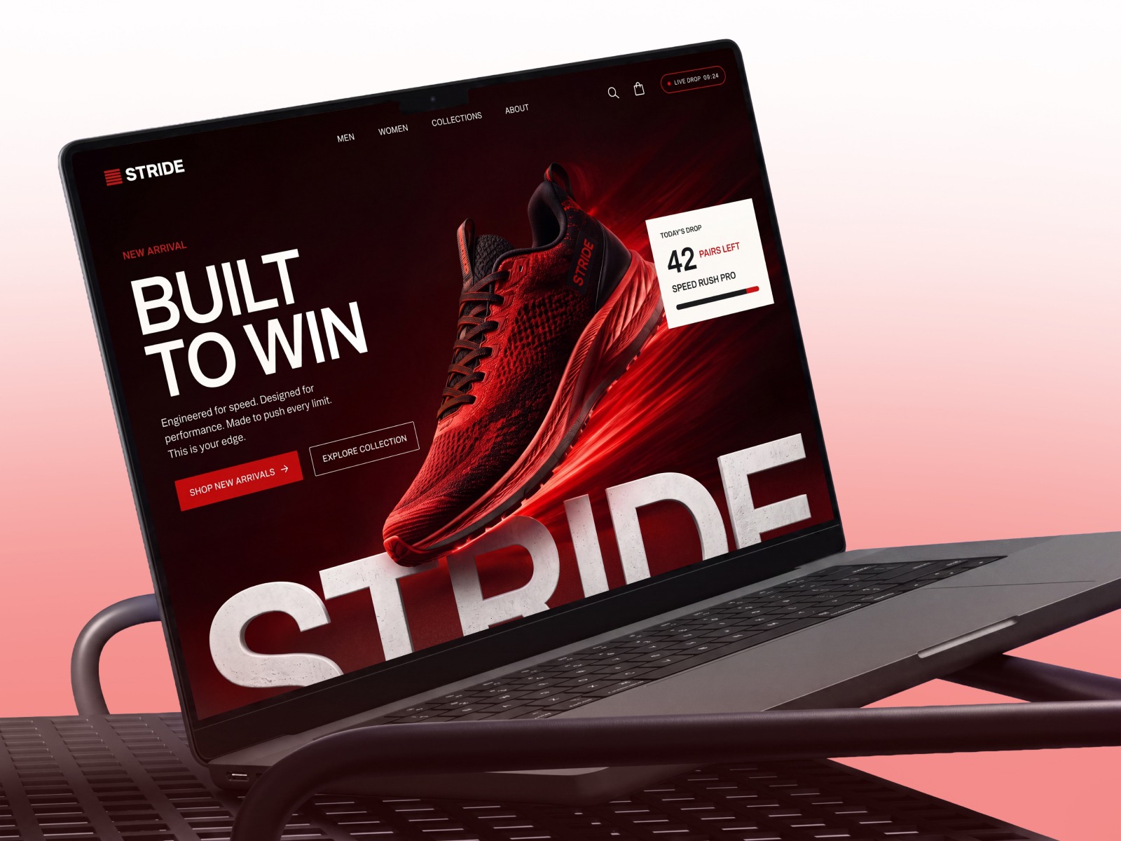 STRIDE - High-Performance Shoe Store Landing Page