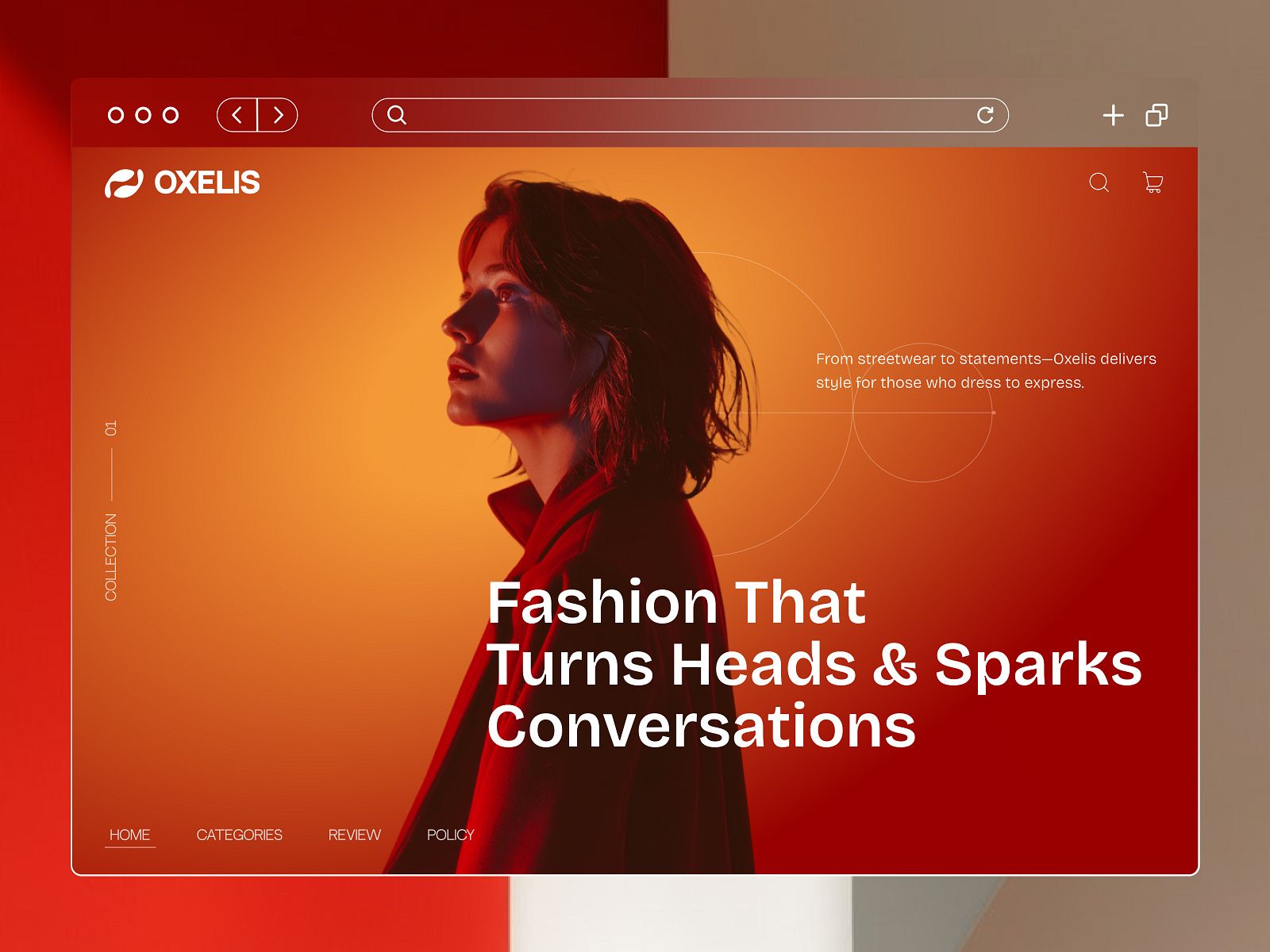 Oxelis Fashion website by Vexo Lab