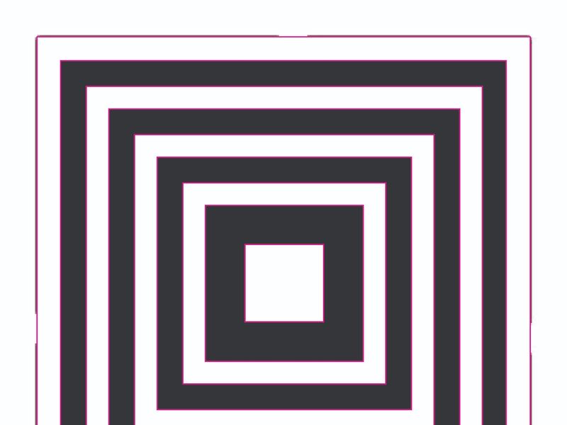 Square Labyrinth — Geometric Balance Study