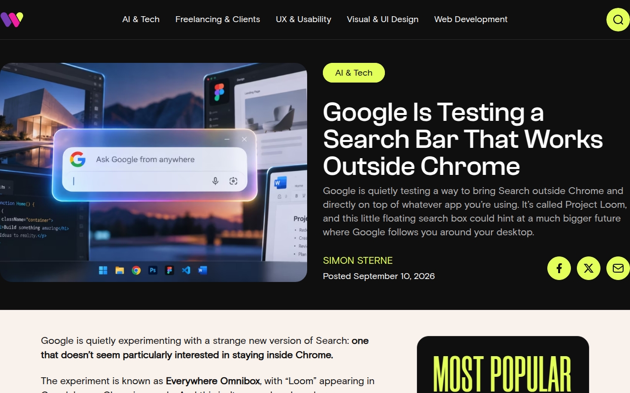 Google Is Testing a Search Bar That Works Outside Chrome